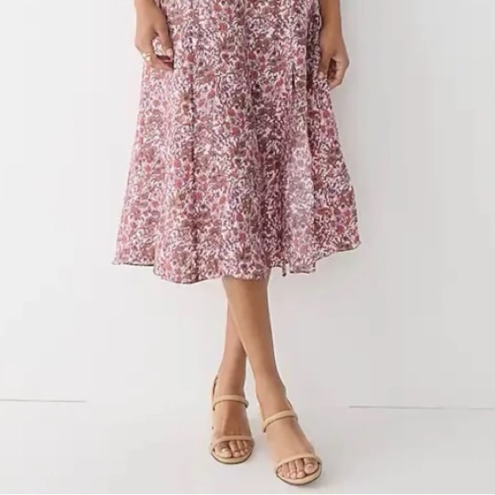 J.Crew Sweetheart Long-Sleeve Midi Dress in Fête Floral - Picture 6 of 15